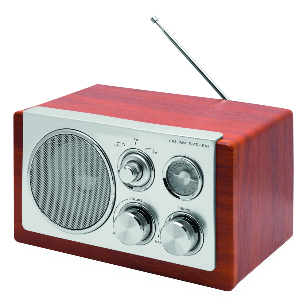 CLASSIC - Houten design AM/FM radio - voor bedrijven en relatiegeschenken