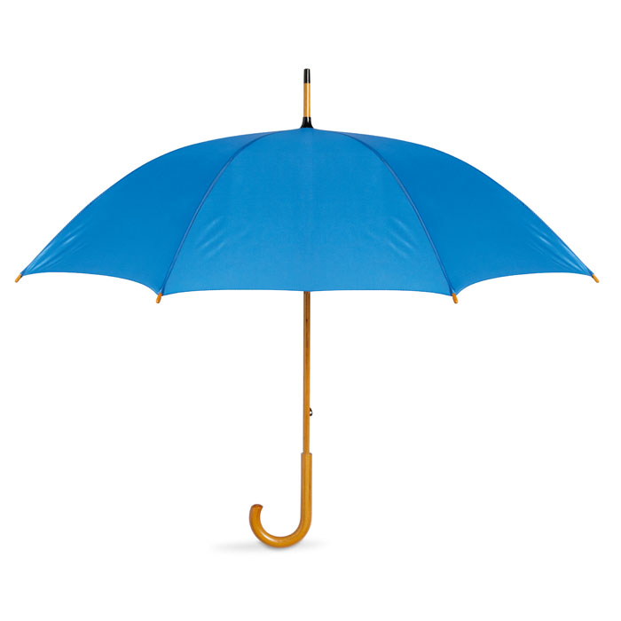 CALA - Paraplu met houten handvat - met logo of onbedrukt bestellen - Royal Blauw