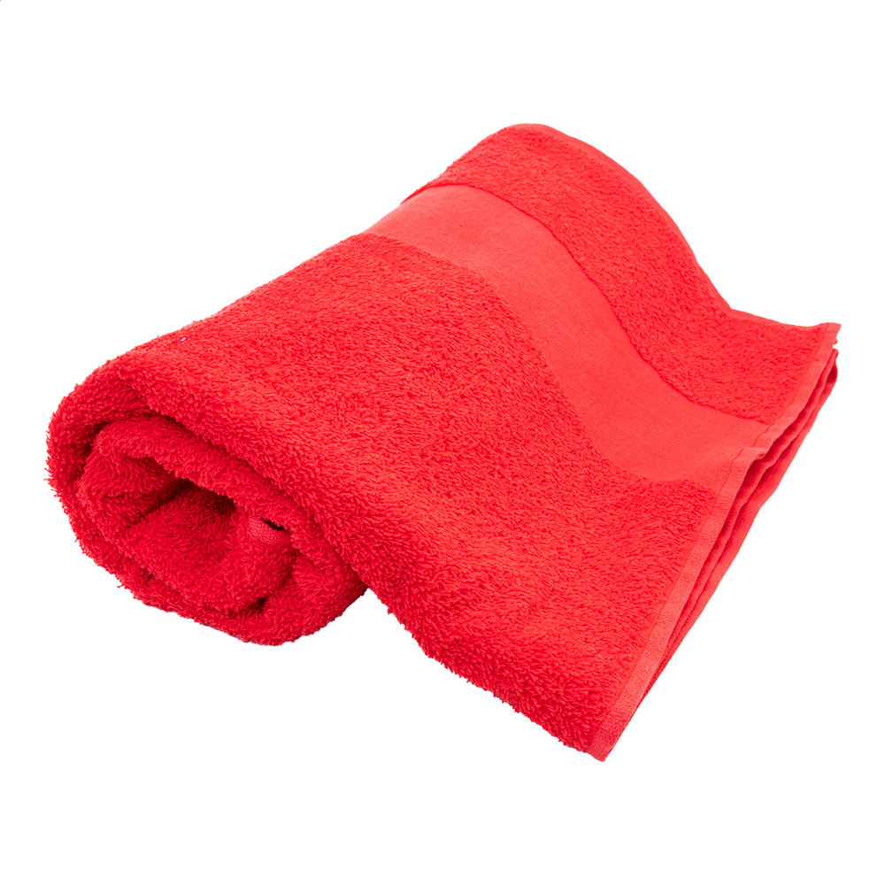 Terry L - Katoenen badstof handdoek - 70×140 cm - kopen of bedrukken - Rood