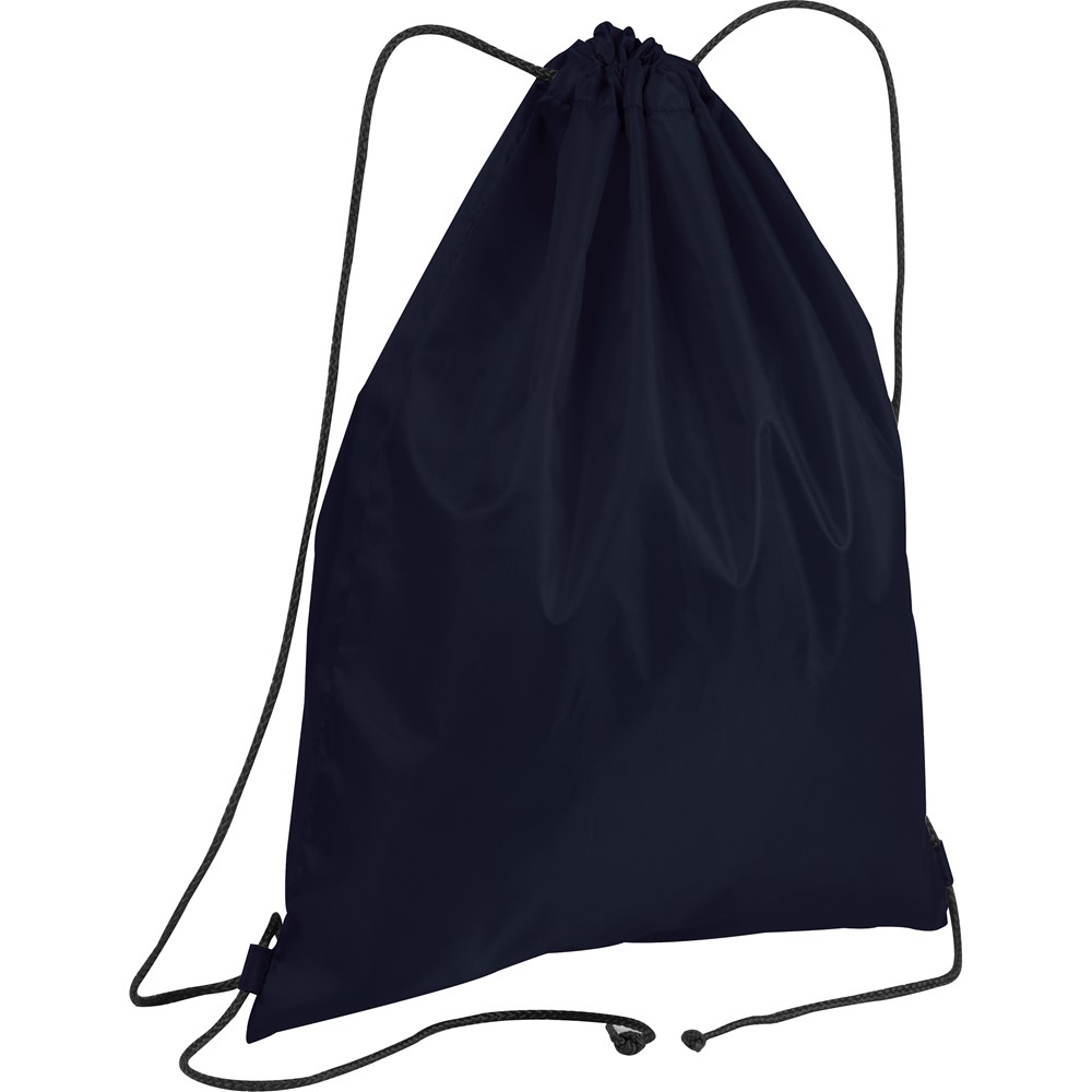 Gymbag van gerecycled polyester - met logo of onbedrukt bestellen - Donkerblauw