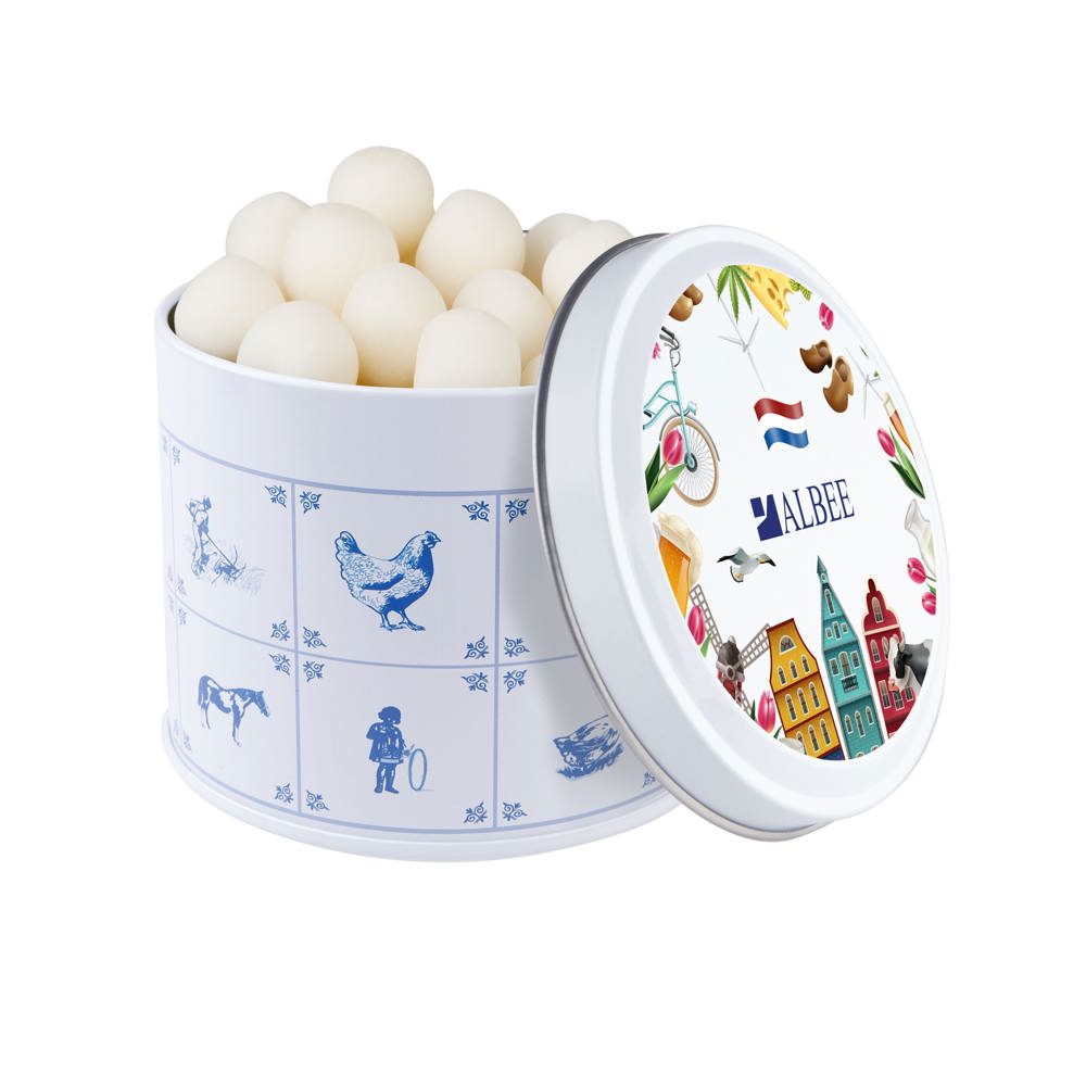 Delftsblauw blik - voor bedrijven en relatiegeschenken - Wit