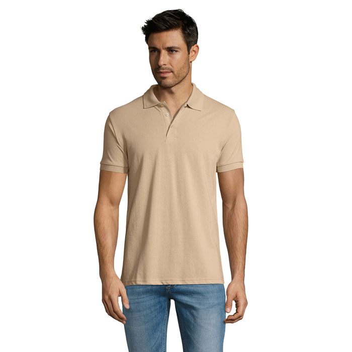 PRIME MEN - PRIME heren polo 200g - bedrukt of onbedrukt verkrijgbaar - Sand