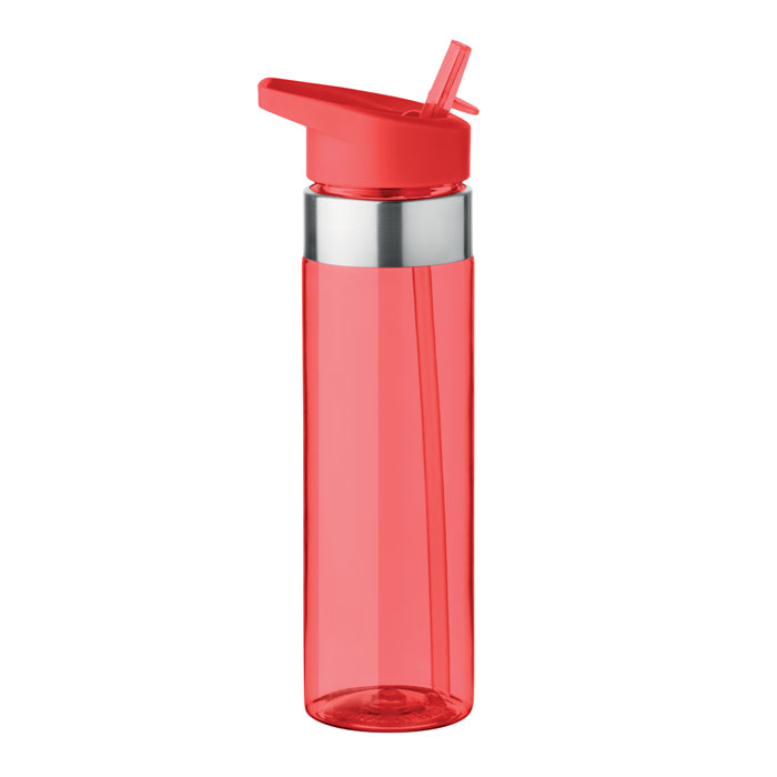 SICILIA - Tritan™ drinkfles 650 ml - met logo of onbedrukt bestellen - transparant rood