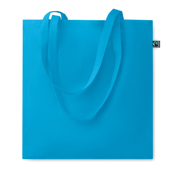OSOLE COLOUR - Fairtrade boodschappentas 140gr - voor bedrijven en relatiegeschenken - turquoise