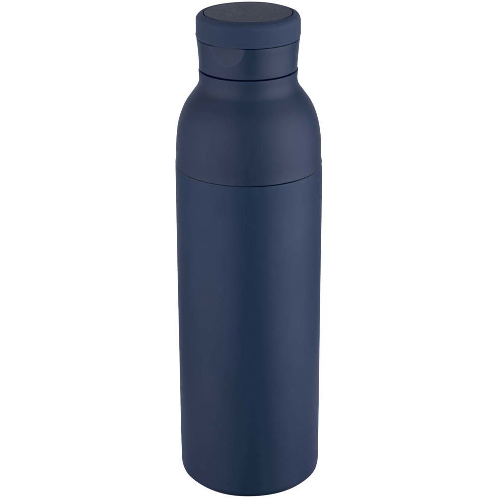 Illuminate 650 ml RCS gerecyclede roestvrijstalen dubbelwandige geïsoleerde waterfles - voor bedrijven en - Marineblauw