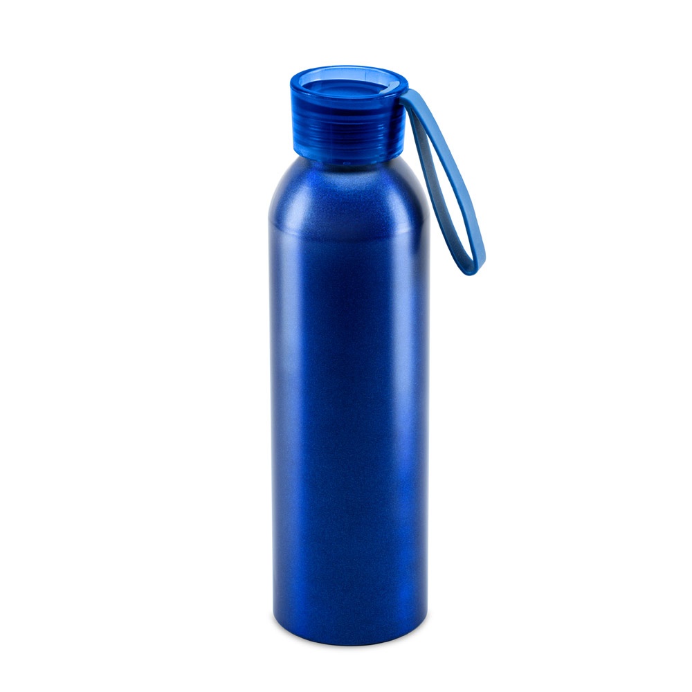 RIO. Gerecycled aluminium (100% rAL) bidon met PP dop 660 mL - bedrukt of onbedrukt verkrijgbaar - blauw