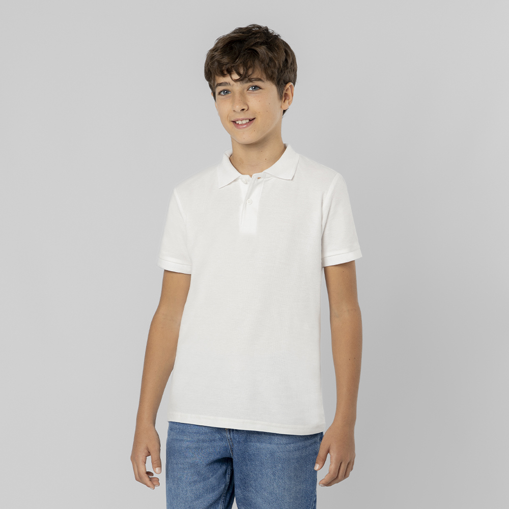 Kinder Wit Polo Shirt Charles