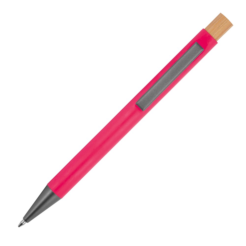 Pen van gerecycled aluminium met bamboe drukker