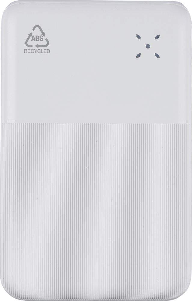 Gerecycled ABS powerbank Rayen - kopen of bedrukken - wit
