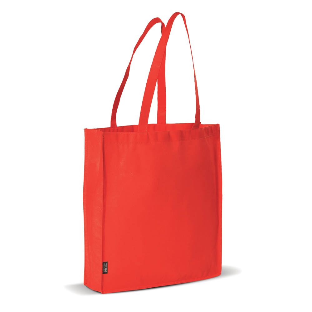 Schoudertas non-woven 75g/m² - met logo of onbedrukt bestellen - Rood