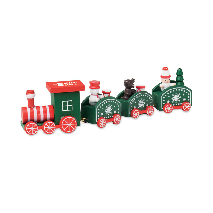 JUNA - Houten decoratie kersttrein - kopen of bedrukken