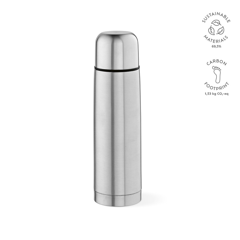 Donau thermos gerecycled roestvrij staal 500 ml - kopen of bedrukken - zilver