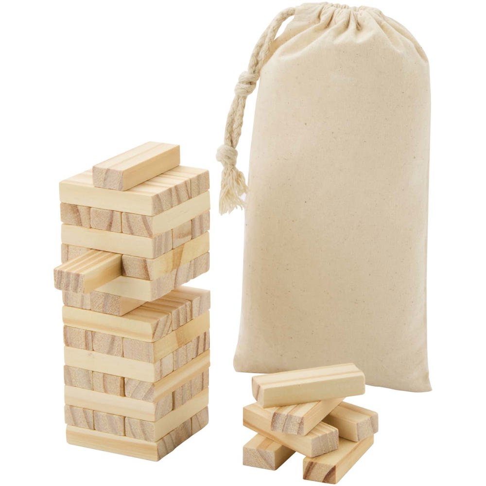 Jumble spel met omvallende toren van hout - bedrukt of onbedrukt verkrijgbaar