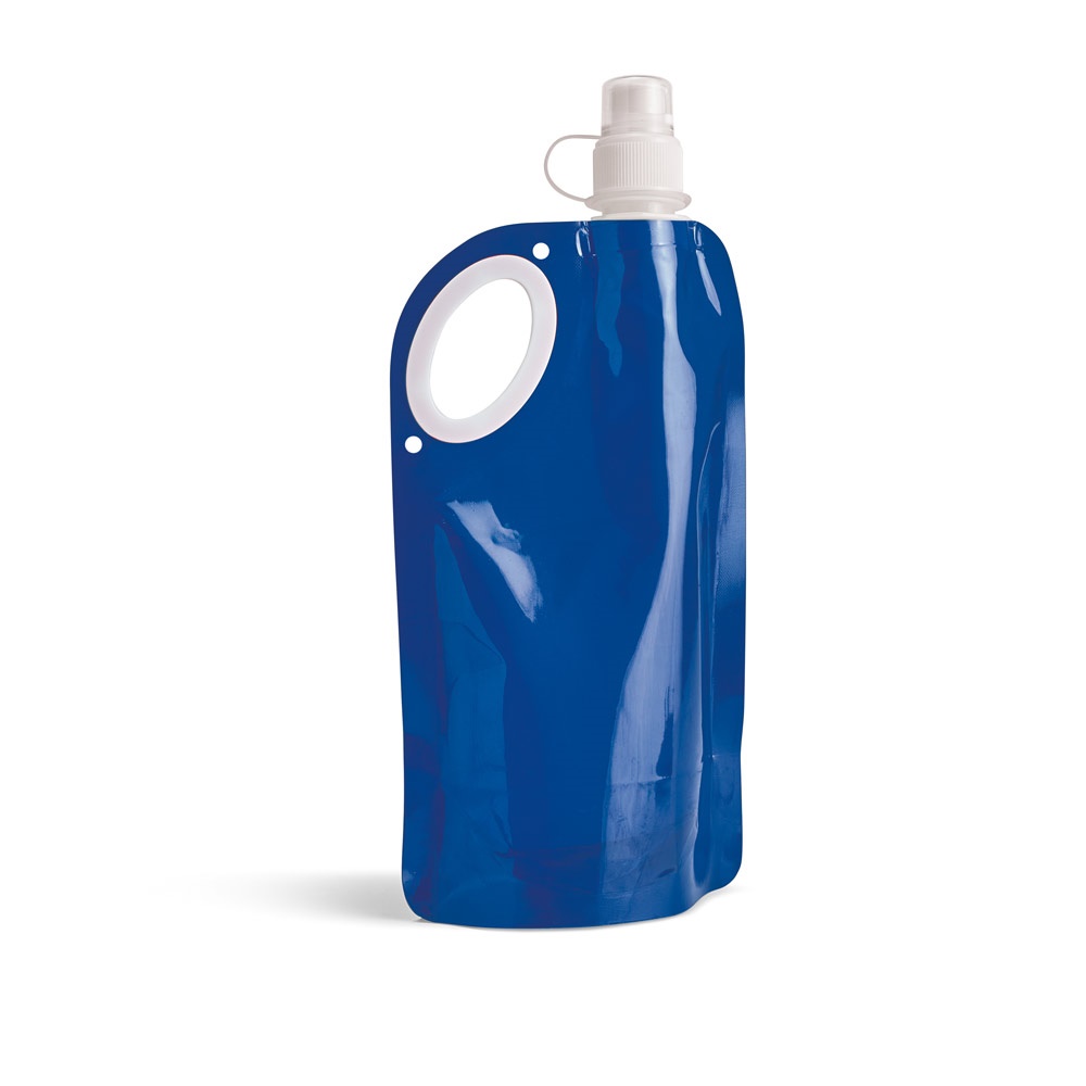 HIKE. Opvouwbare fles in PET, PA en PE 750 mL - met logo of onbedrukt bestellen - Blauw