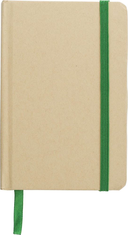 Gerecycled papieren notitieboek (A6) John - met logo of onbedrukt bestellen
