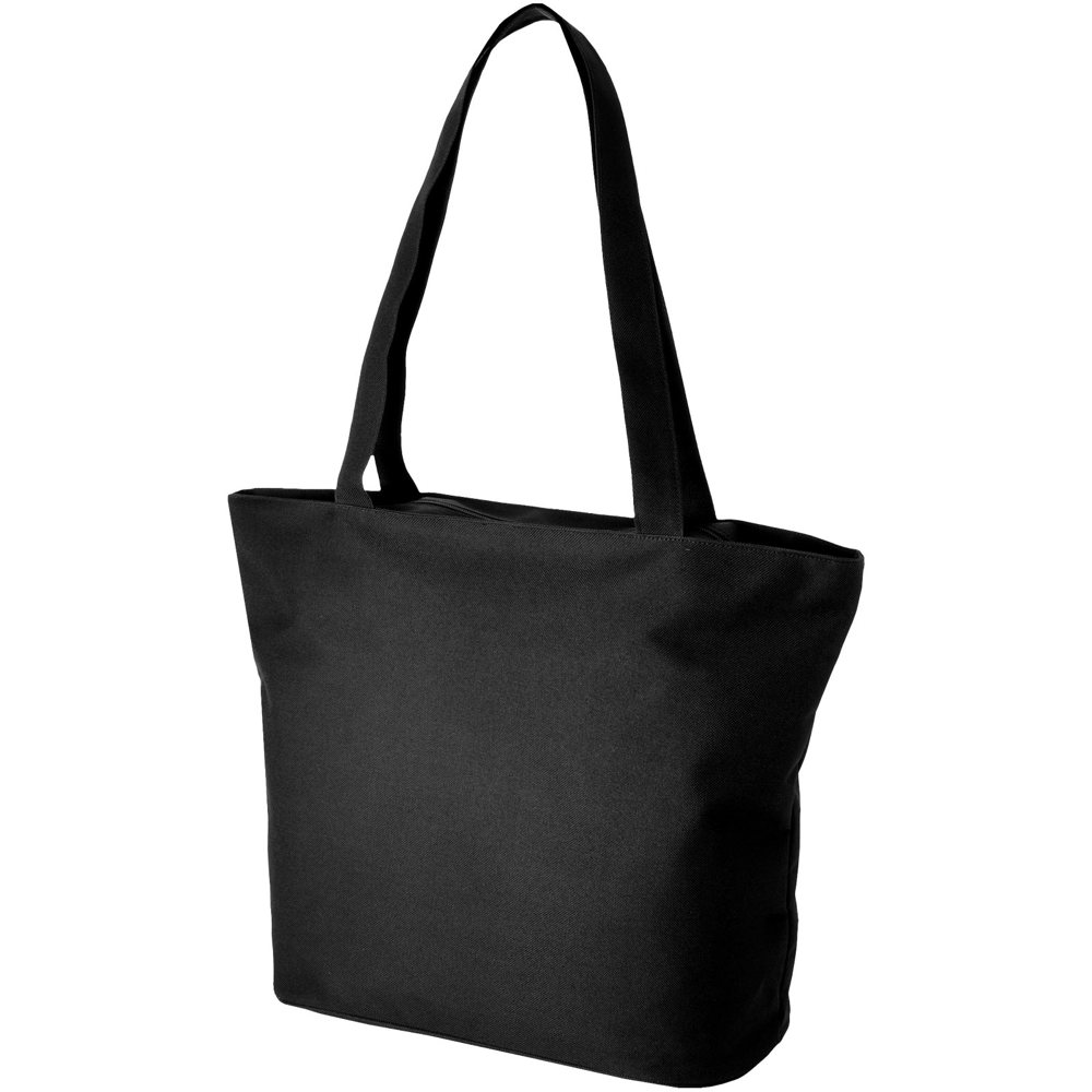 Panama polyester draagtas met rits 20L - met logo of onbedrukt bestellen - Zwart