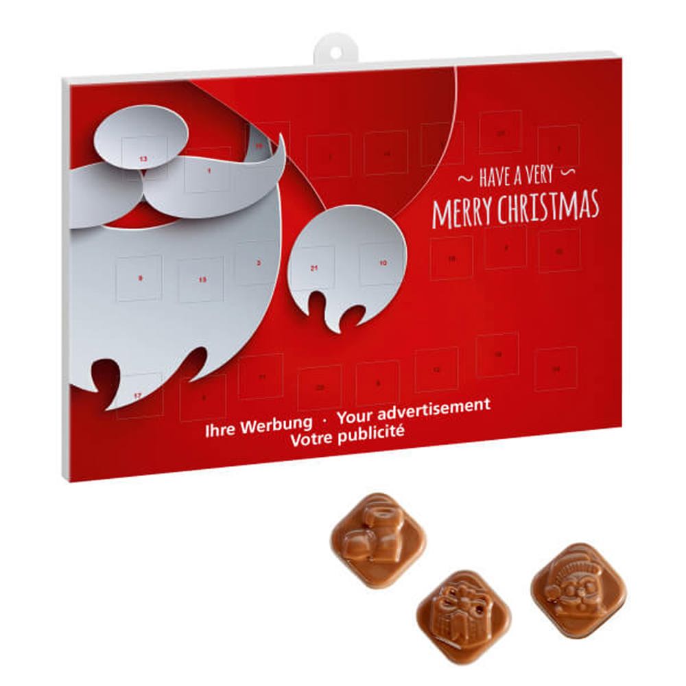Adventskalender A4 met standaard motief - met logo of onbedrukt bestellen