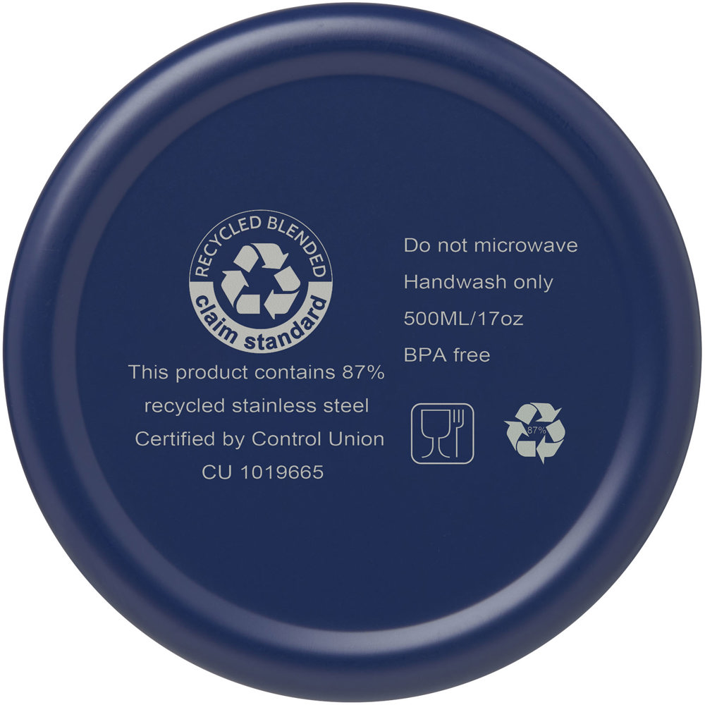 Vasa 500 ml RCS-gecertificeerde gerecyclede roestvrijstalen koperen vacuümgeïsoleerde fles