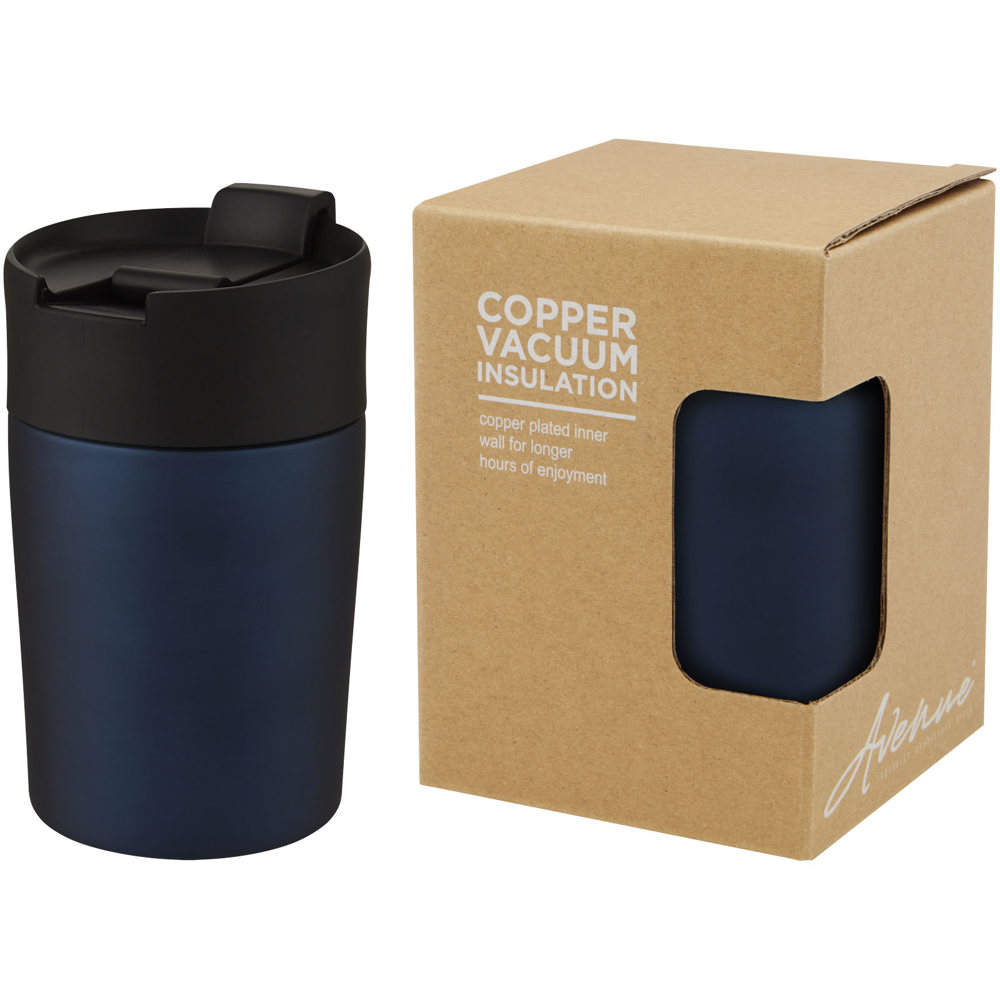 Jetta 180 ml koperen vacuüm geïsoleerde beker - bedrukt of onbedrukt verkrijgbaar - blauw