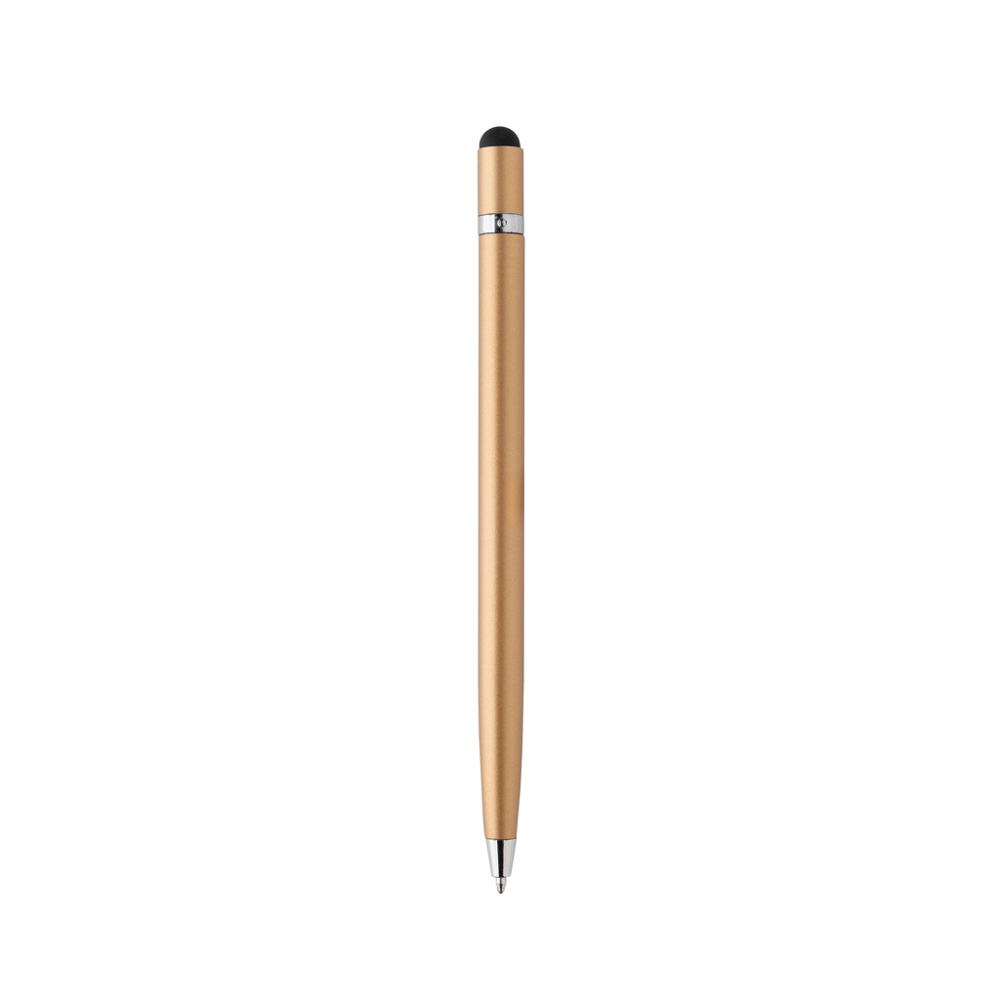 Simplistic metalen pen - voor bedrijven en relatiegeschenken - goudkleurig (± PMS 874)
