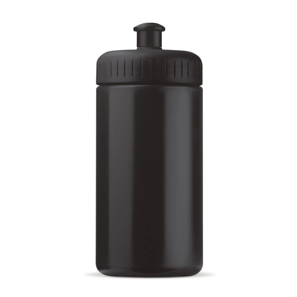 Sportbidon classic 500ml - bedrukt of onbedrukt verkrijgbaar - zwart