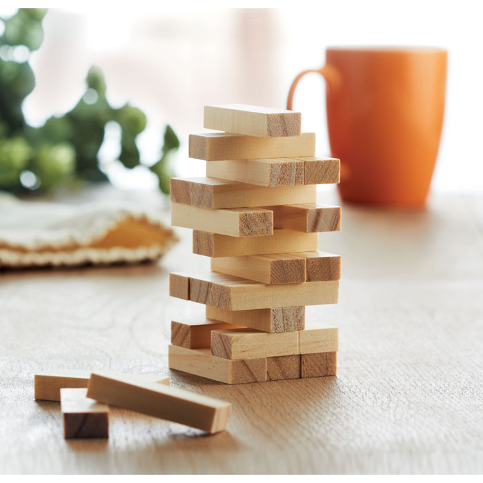 PISA - Houten toren spel - voor bedrijven en relatiegeschenken