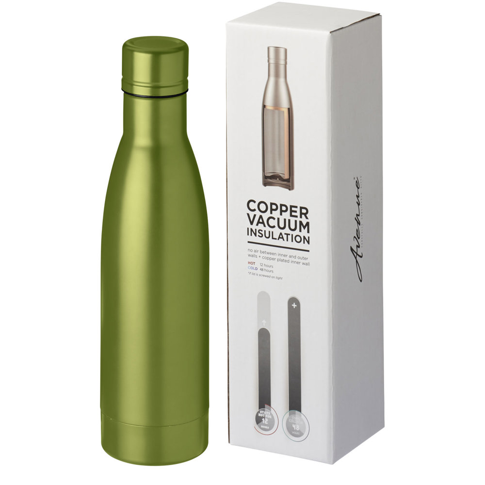 Vasa 500 ml koper vacuüm geïsoleerde fles - met logo of onbedrukt bestellen - Lime