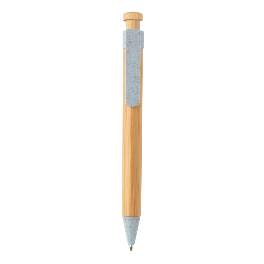 Bamboe pen met tarwestro clip