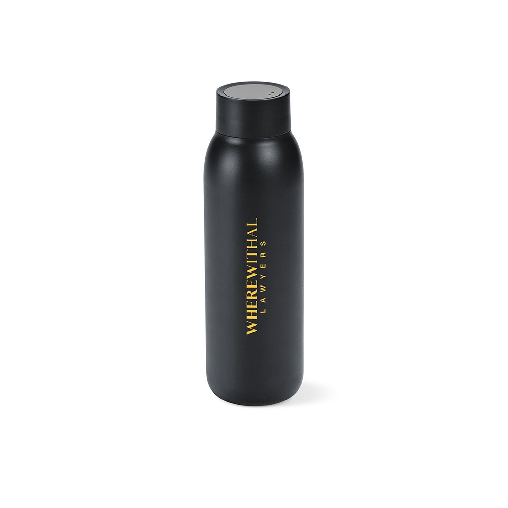 La Plata Fles Gerecycled Roestvrij Staal 650 ml - Zwart