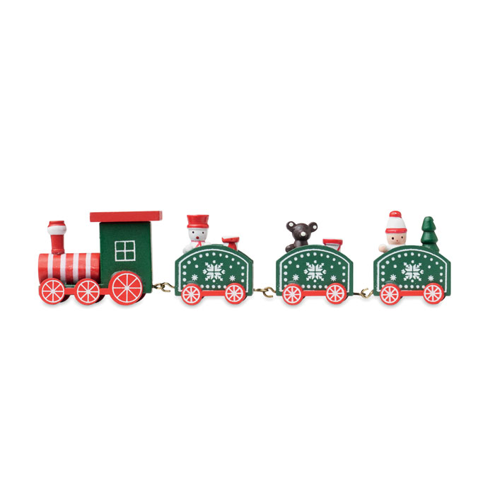 JUNA - Houten decoratie kersttrein