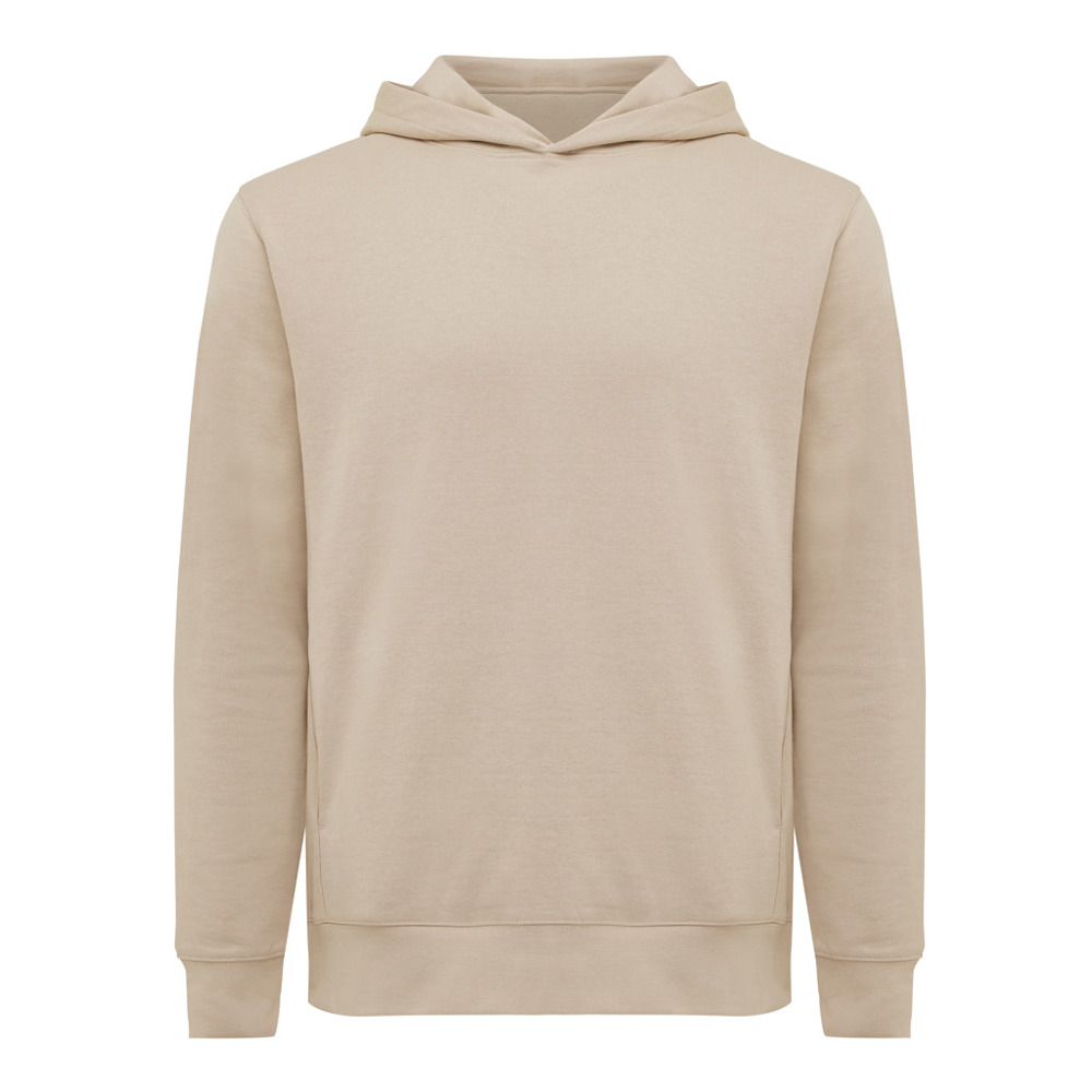 IQONIQ Yengo recycled katoen hoodie met steekzakken - voor bedrijven en relatiegeschenken - desert (± PMS 14-0708 TCX)