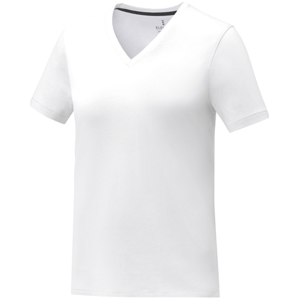 Somoto Dames T-shirt met V-hals en korte mouwen - voor bedrijven en relatiegeschenken