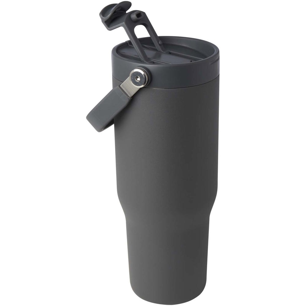 Bronx 900 ml RCS gecertificeerde, vacuüm geïsoleerde beker van gerecycled roestvrij staal en koper met deksel met dubbele fun