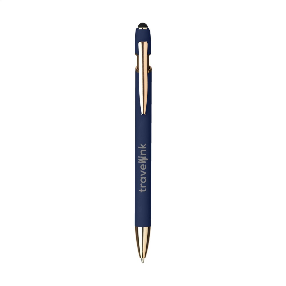 Luca Copper Stylus RCS Recycled Alu SoftTouch - navy (± PMS 281C)