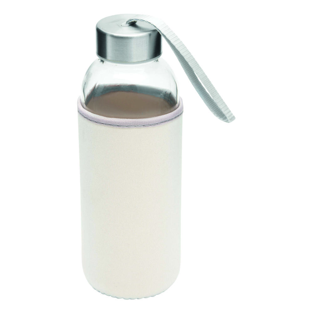 TAKE WELL - Glazen fles - met logo of onbedrukt bestellen - transparant, wit