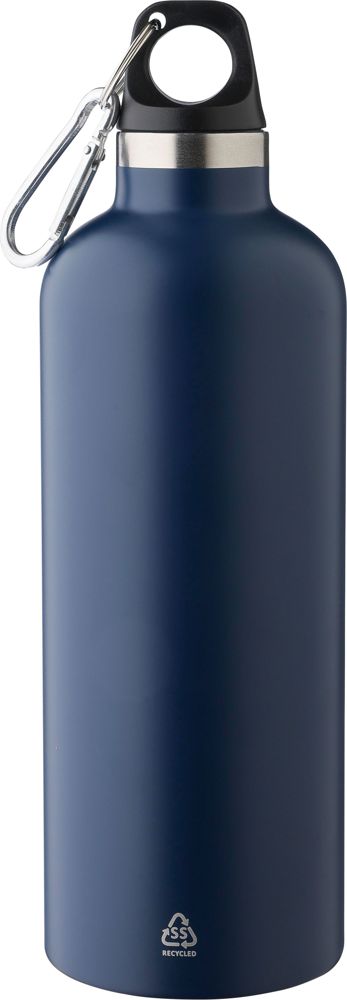 Gerecyclede roestvrijstalen dubbelwandige fles (500 ml) Lysandra - voor bedrijven en relatiegeschenken - blauw