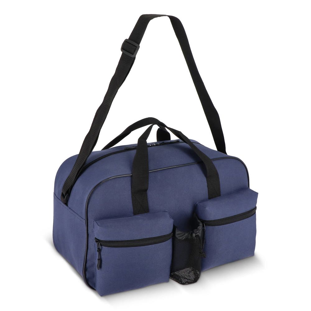 600D gerecycled PET sport- en reistas 46 x 21 x 27.5 cm 25 L - kopen of bedrukken - donkerblauw