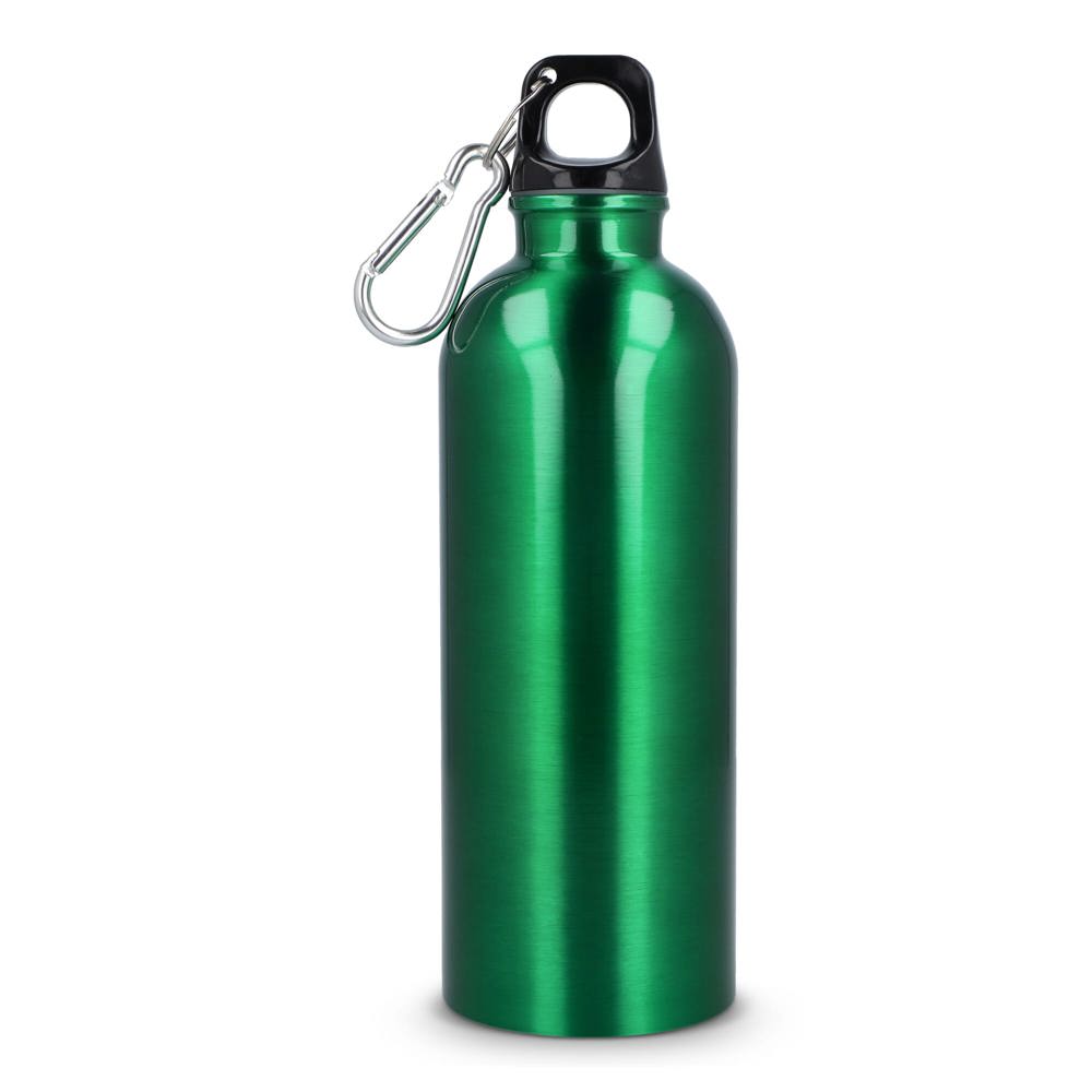 Gerecycled RVS Enkelwandige fles met Karabijnhaak 500ml