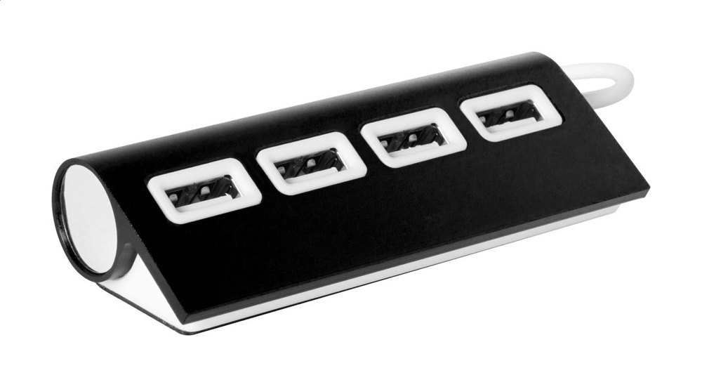 Wudge - USB hub - kopen of bedrukken - Zwart/Wit