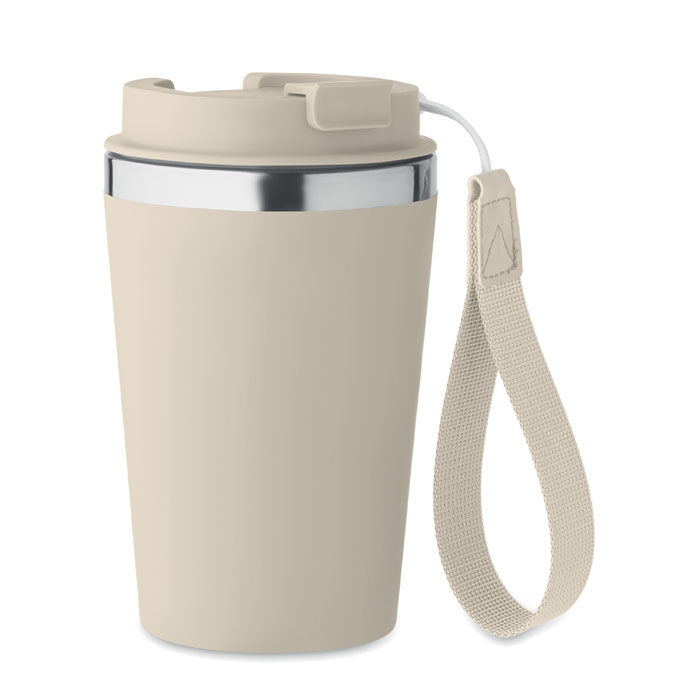 TOPAZ - Dubbelwandige beker 350ml - met logo of onbedrukt bestellen - Beige