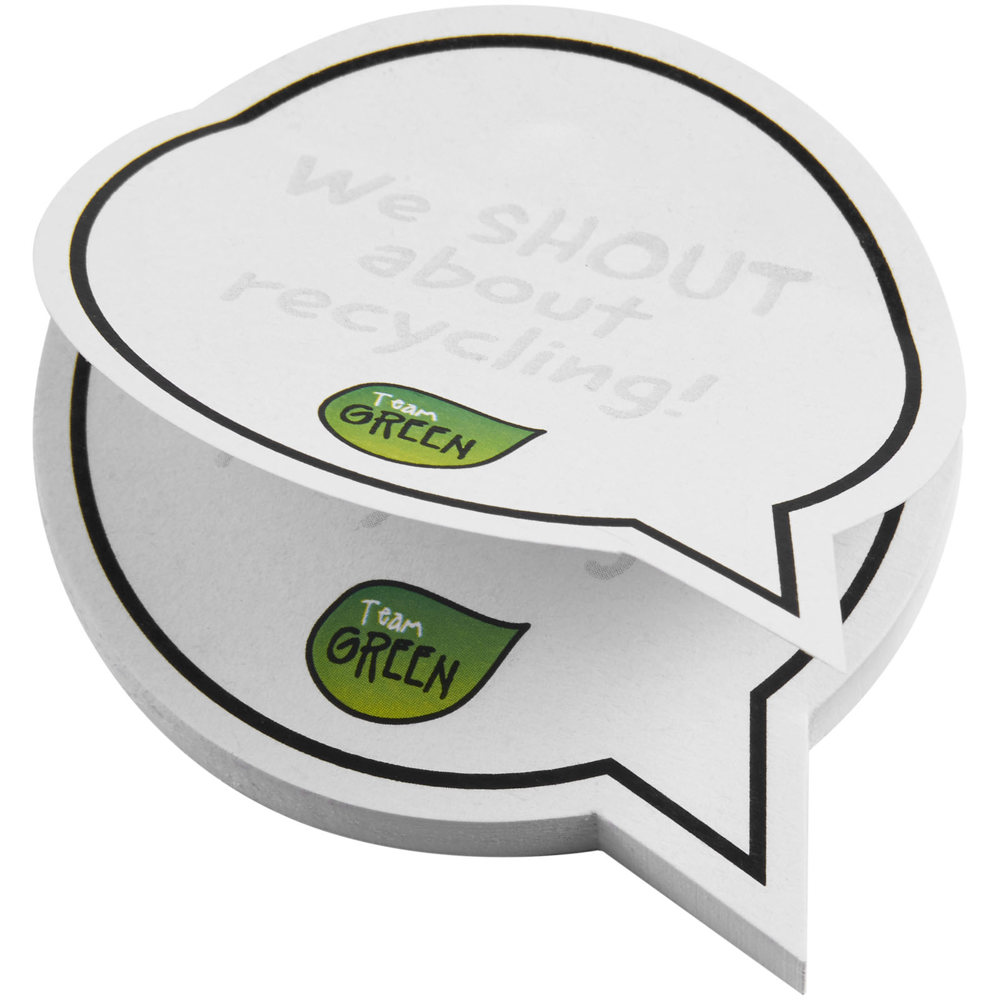 Sticky-Mate® tekstballonvormige gerecyclede sticky notes