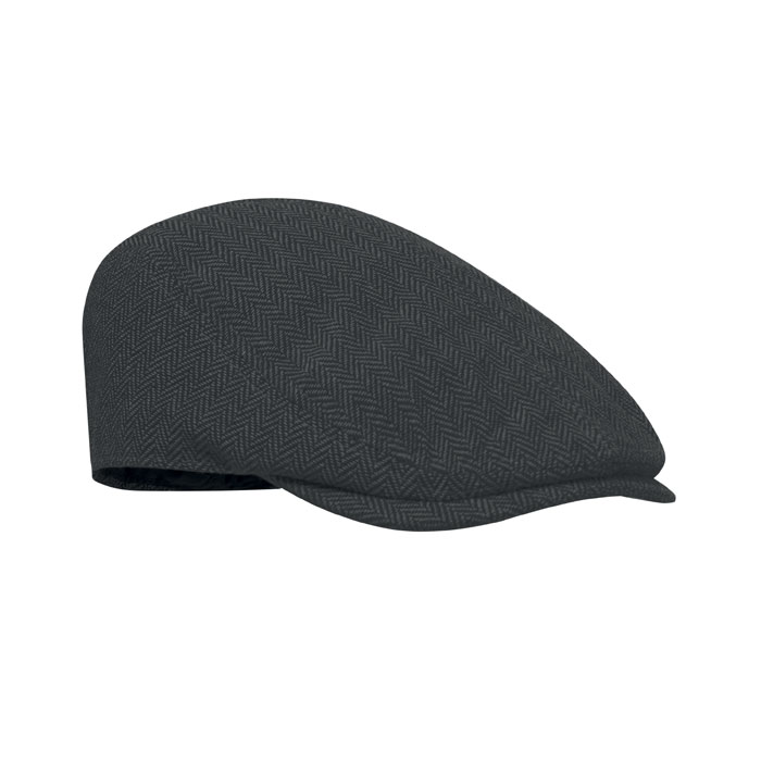 BLIND PEAK - Newsboy platte pet 335g/m² - bedrukt of onbedrukt verkrijgbaar - Zwart