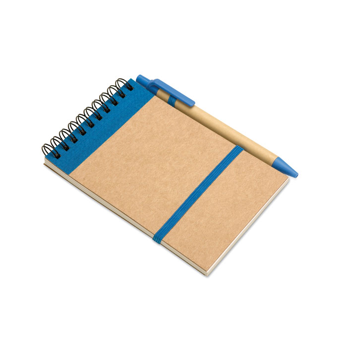 SONORA - A6 notitieblok en balpen - blauw