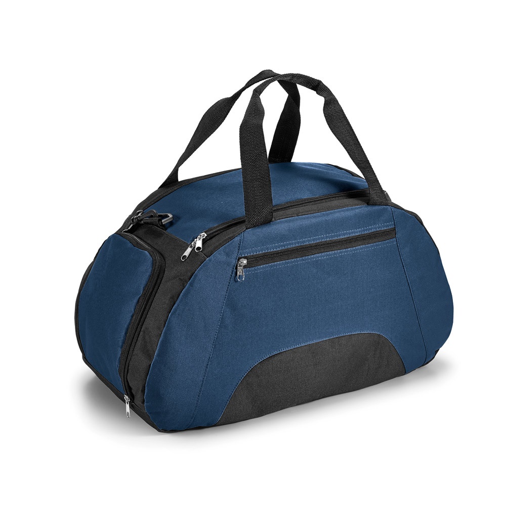 FIT. 600D polyester sporttas - bedrukt of onbedrukt verkrijgbaar - blauw