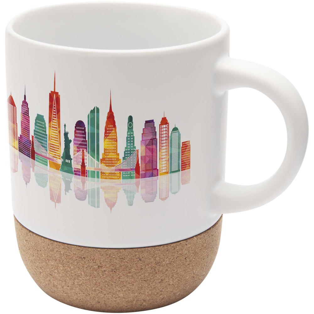 Billie 300 ml mok voor sublimatie van keramiek met kurkdetails