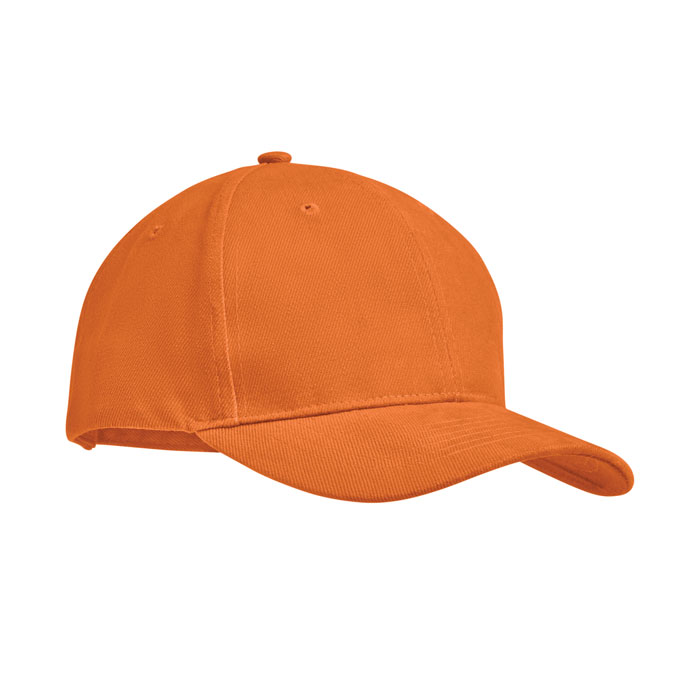 TEKAPO - 6 PANELEN BASEBALLPET 270G/M² - bedrukt of onbedrukt verkrijgbaar - Oranje