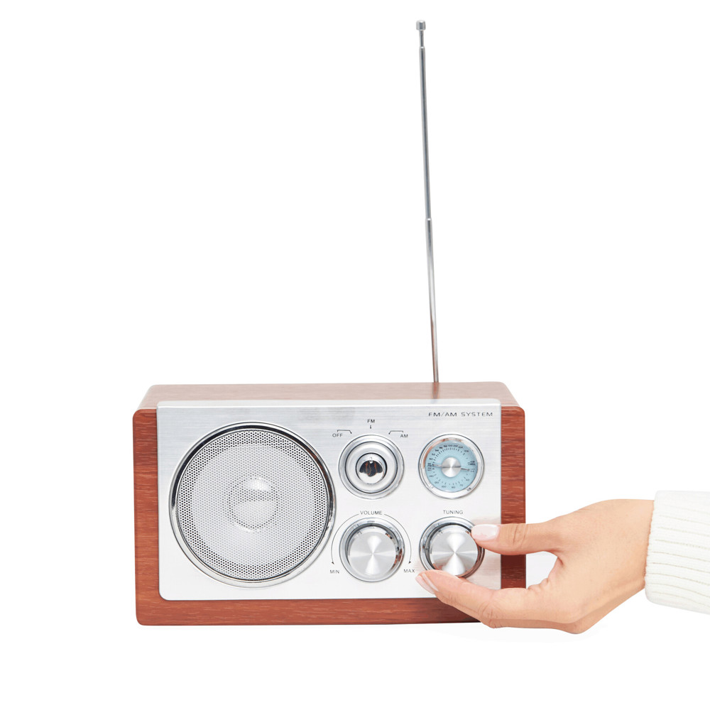 CLASSIC - Houten design AM/FM radio - voor bedrijven en relatiegeschenken