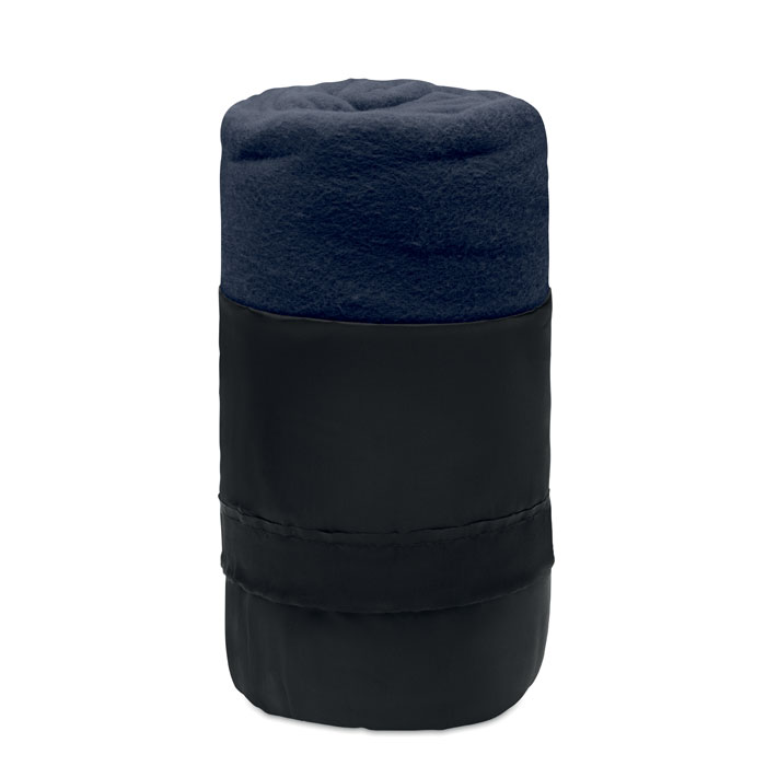 MUSALA RPET - RPET fleece reisdeken - voor bedrijven en relatiegeschenken - blauw