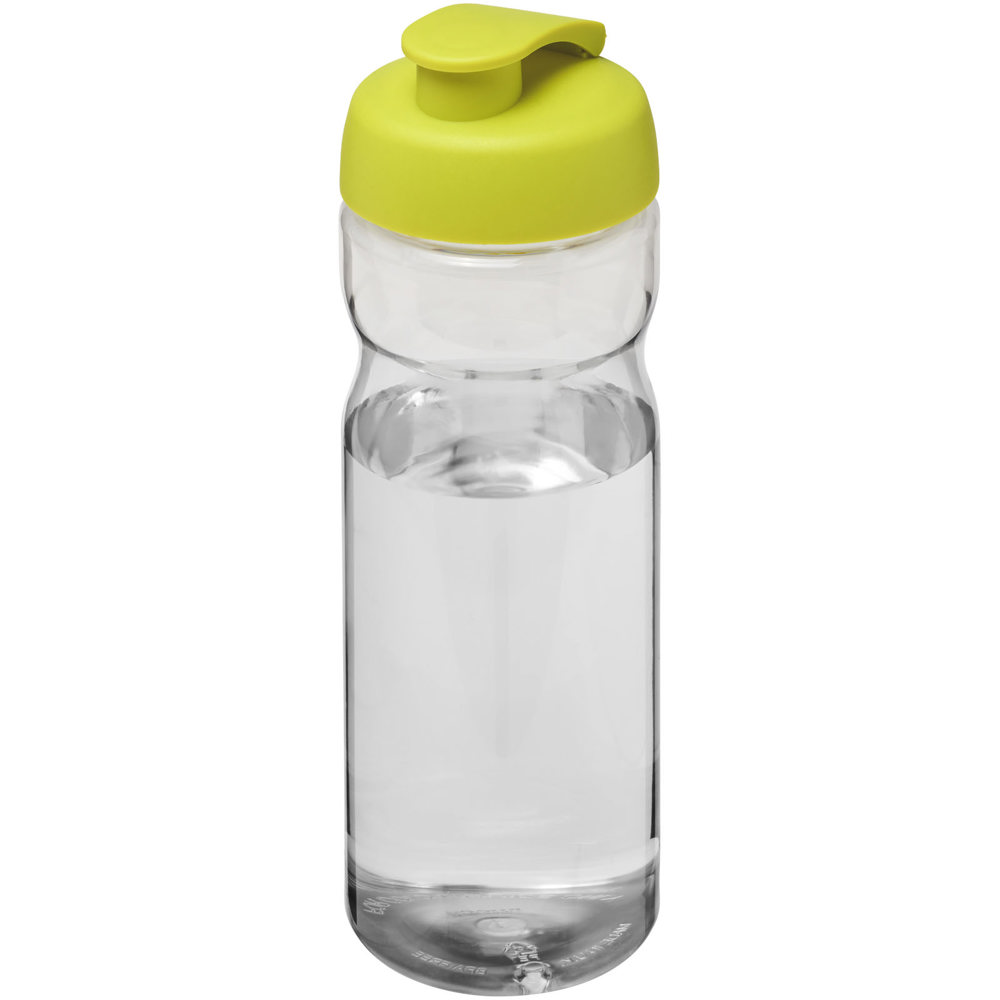 H2O Active® Base 650 ml sportfles met flipcapdeksel - voor bedrijven en relatiegeschenken - Transparent, Lime