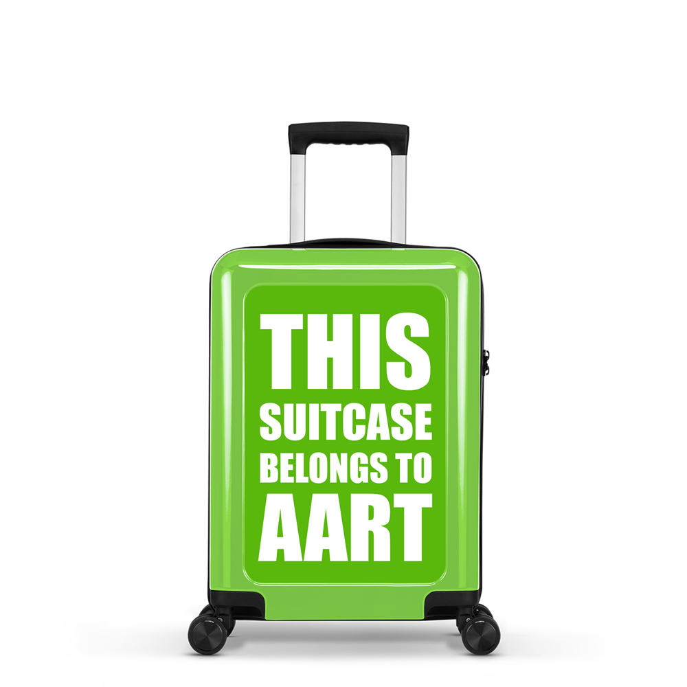 STICKERCASE® 20" Handbagage licht groen - met gepersonaliseerde sticker en/of individuele namen
